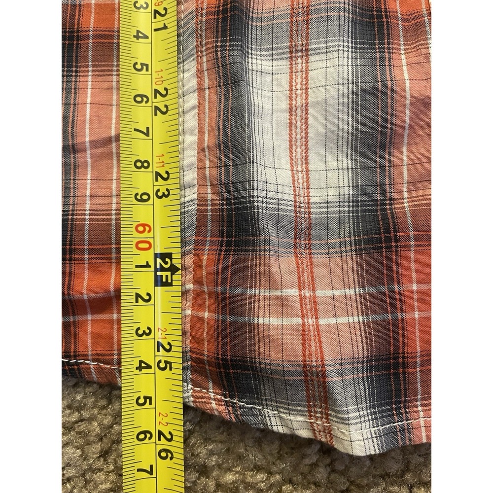 Harley Davidson Short Sleeve Shirt Pearl Snap Orange Logo Women's Medium JBHS - Picture 4 of 10